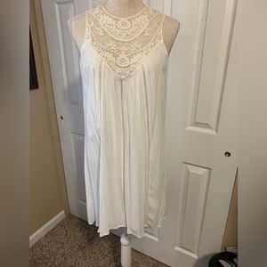 Off white flowy dress.